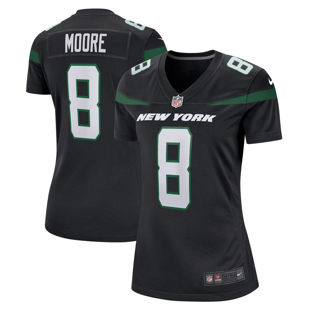 Women s New York Jets Elijah Moore Game Jersey Stealth Black