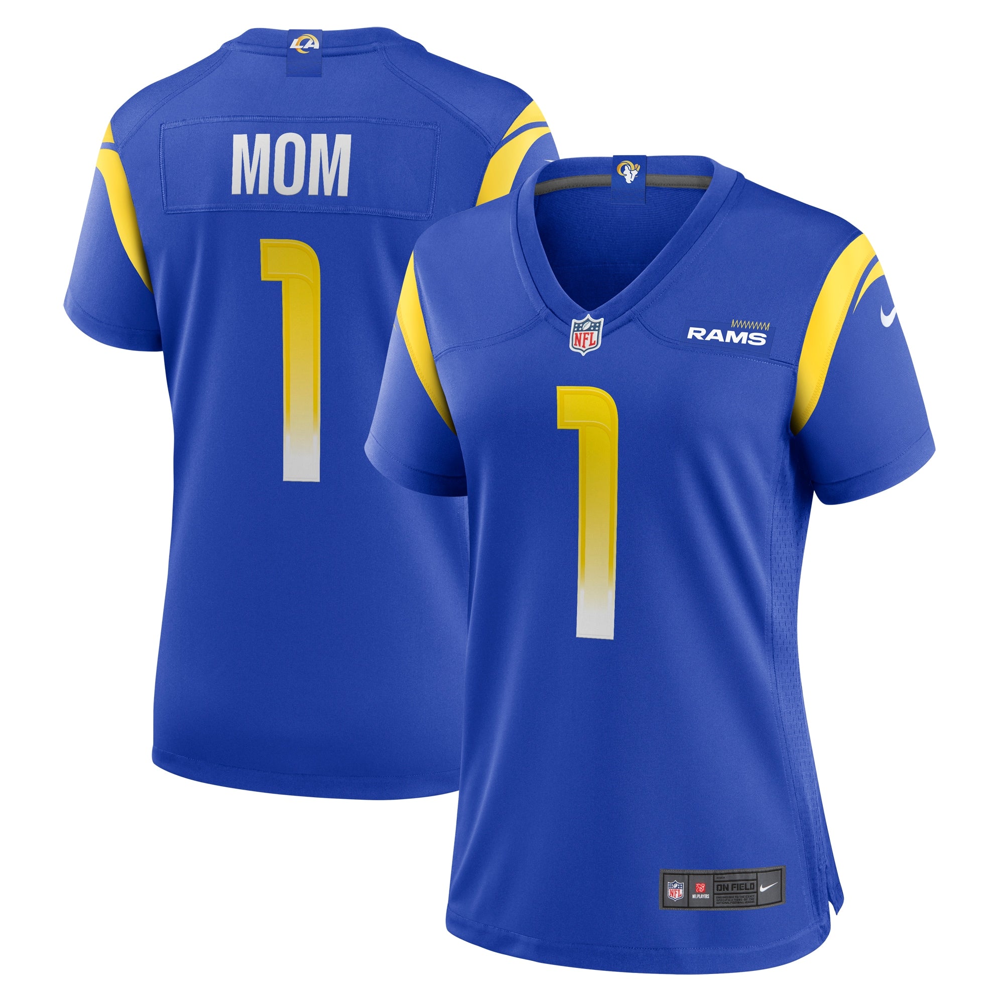 Number 1 Mom Los Angeles Rams Nike Women s Game Jersey   Royal