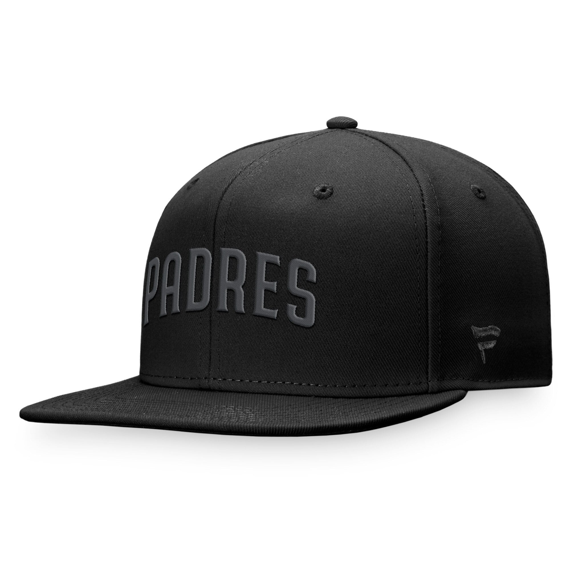 San Diego Padres Fanatics Branded Black on Black Fitted Hat