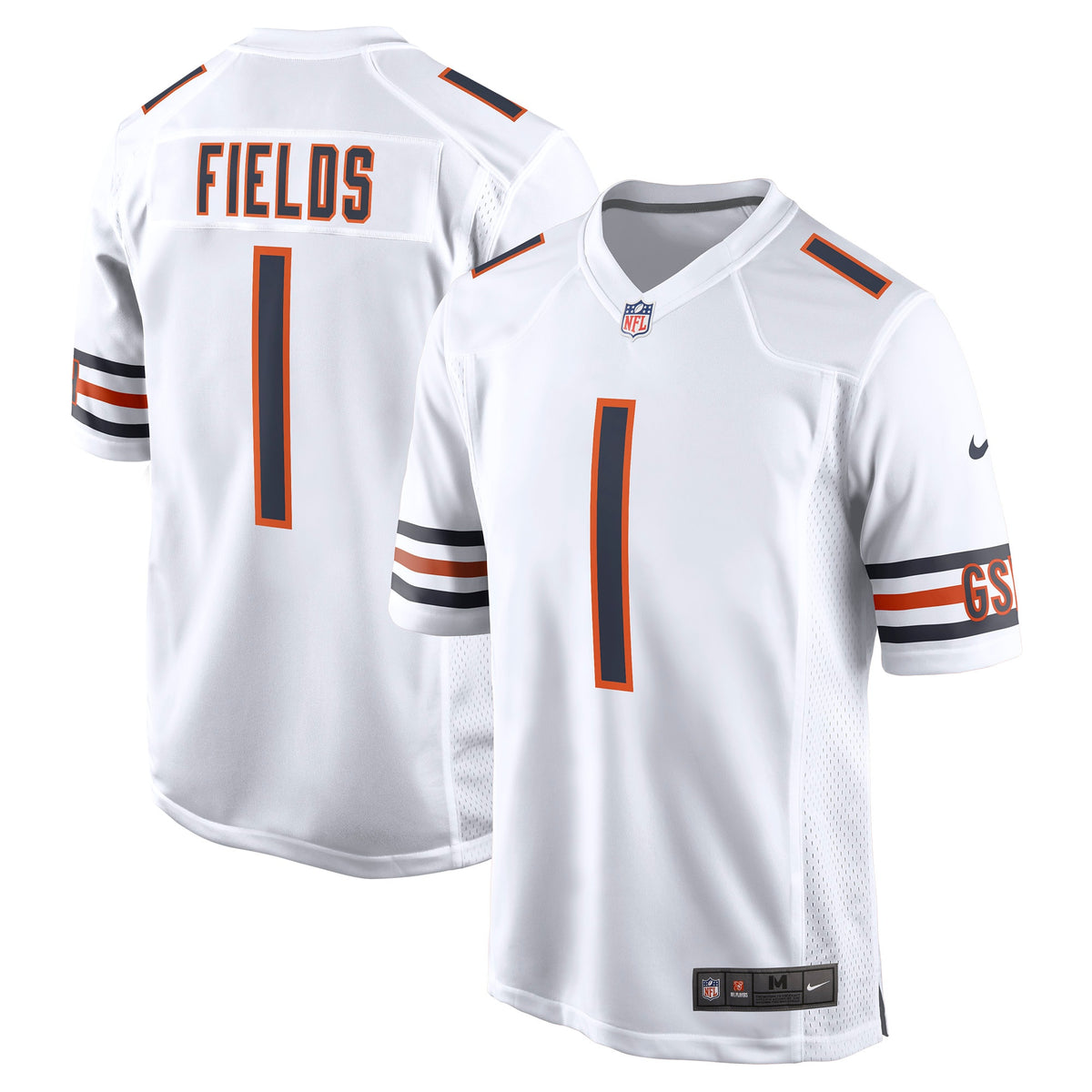 Justin Fields Chicago Bears Nike Player Game Jersey   White