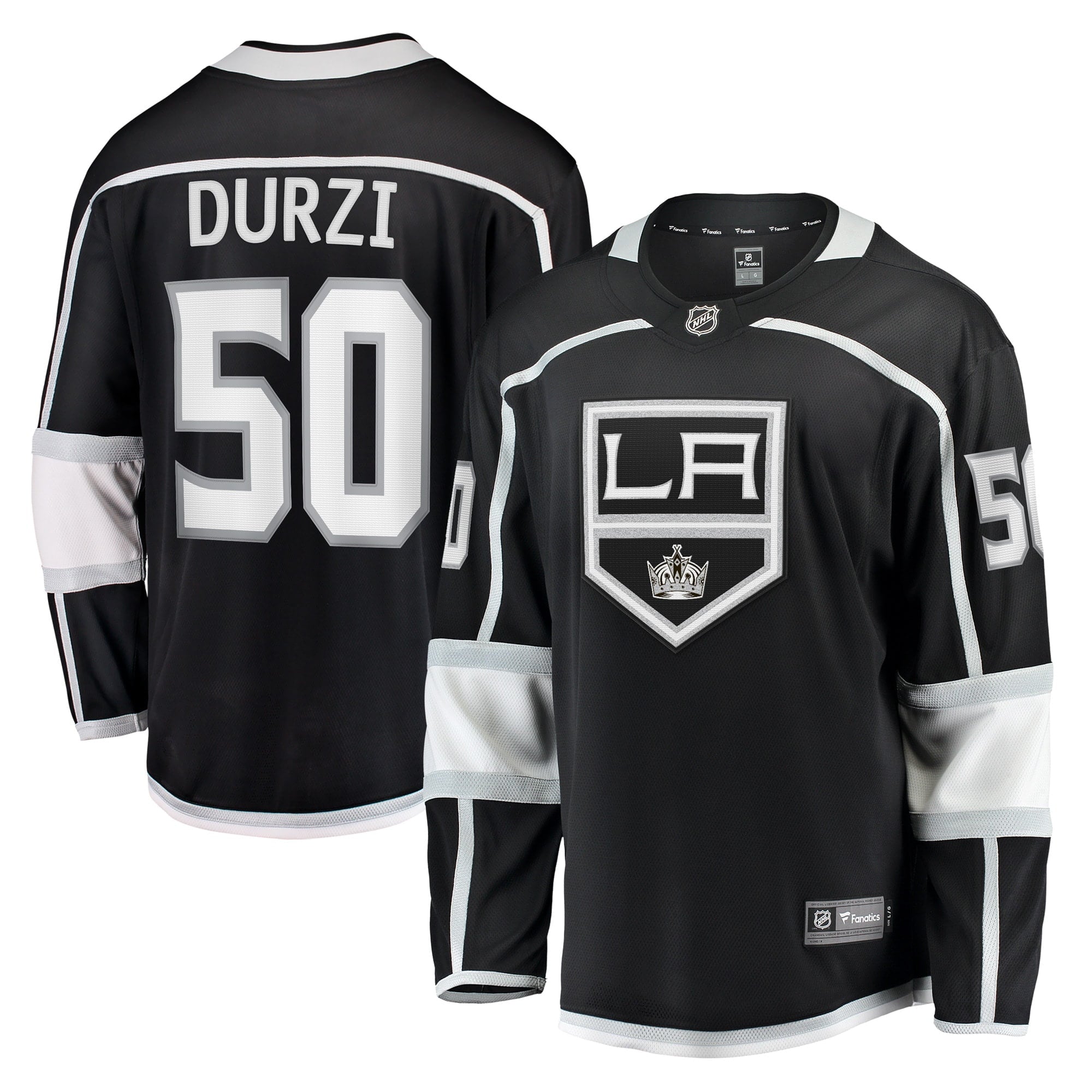 Men's Fanatics Branded Sean Durzi Black Los Angeles Kings Home Breakaway Player Jersey