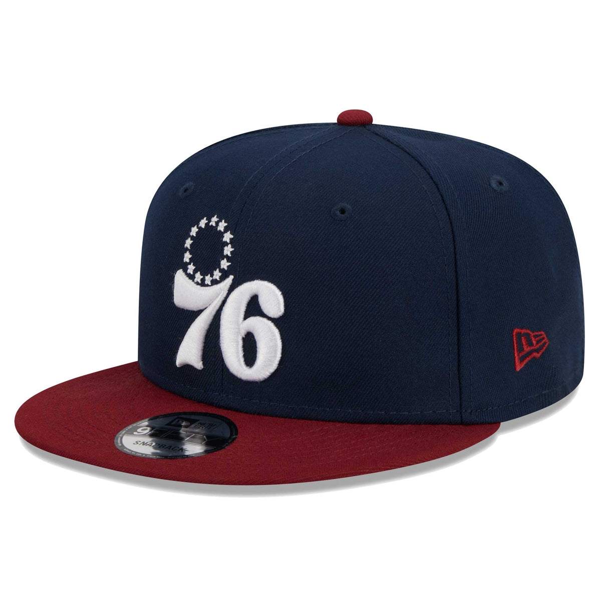 Philadelphia 76ers New Era Two-Tone Color Pack 9FIFTY Snapback Hat - Navy/Crimson