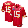 Patrick Mahomes Kansas City Chiefs Nike Super Bowl LVII Patch Game Jersey   Red