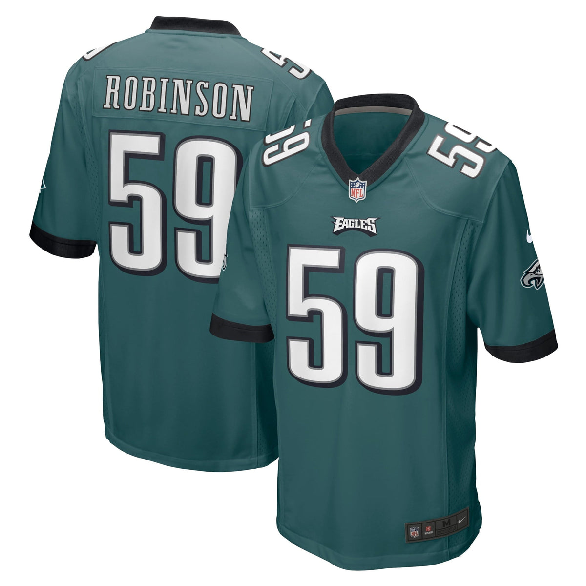 Men s Nike Janarius Robinson Midnight Green Philadelphia Eagles Home Game Player Jersey