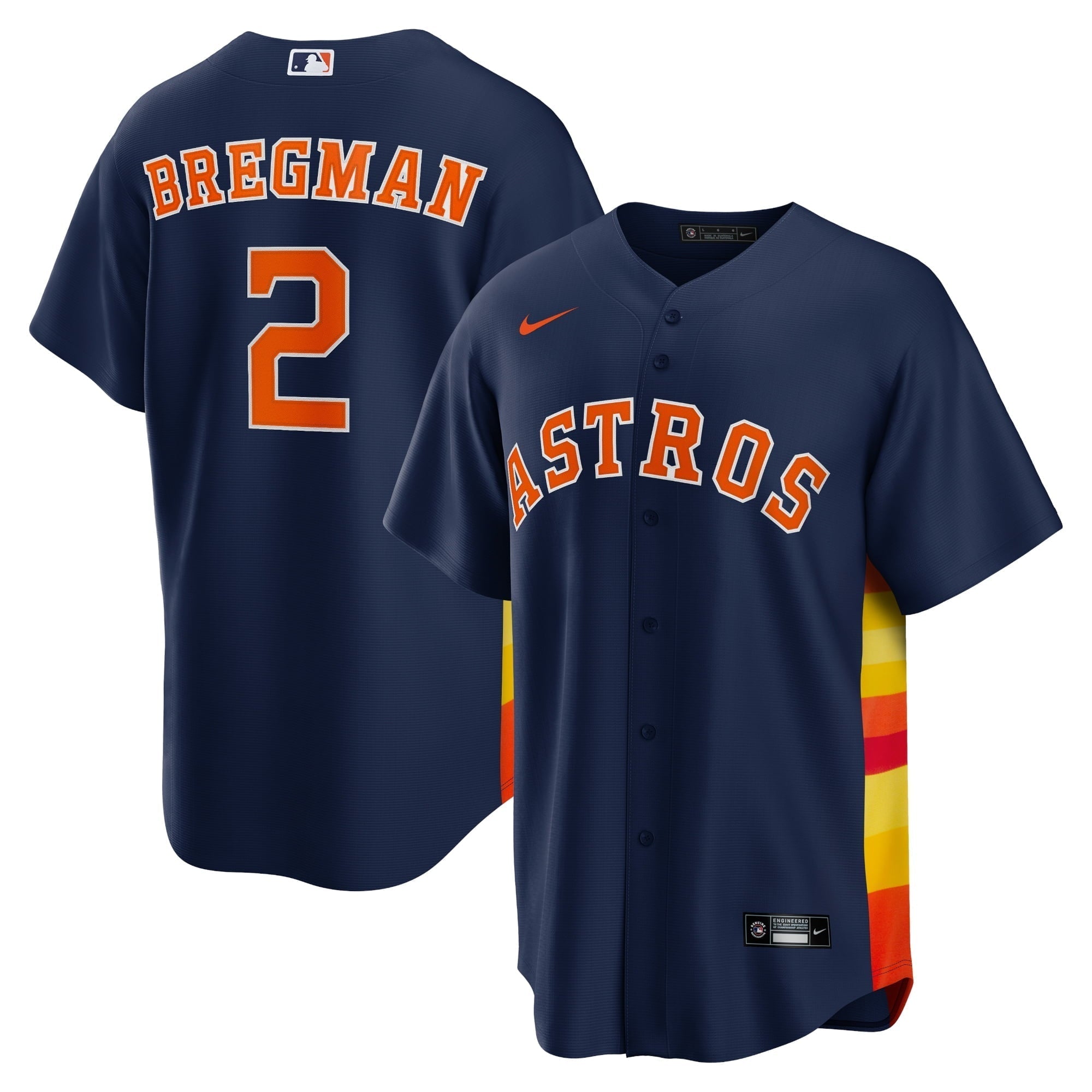 Men's Nike Alex Bregman Navy Houston Astros Alternate Replica Player Name Jersey
