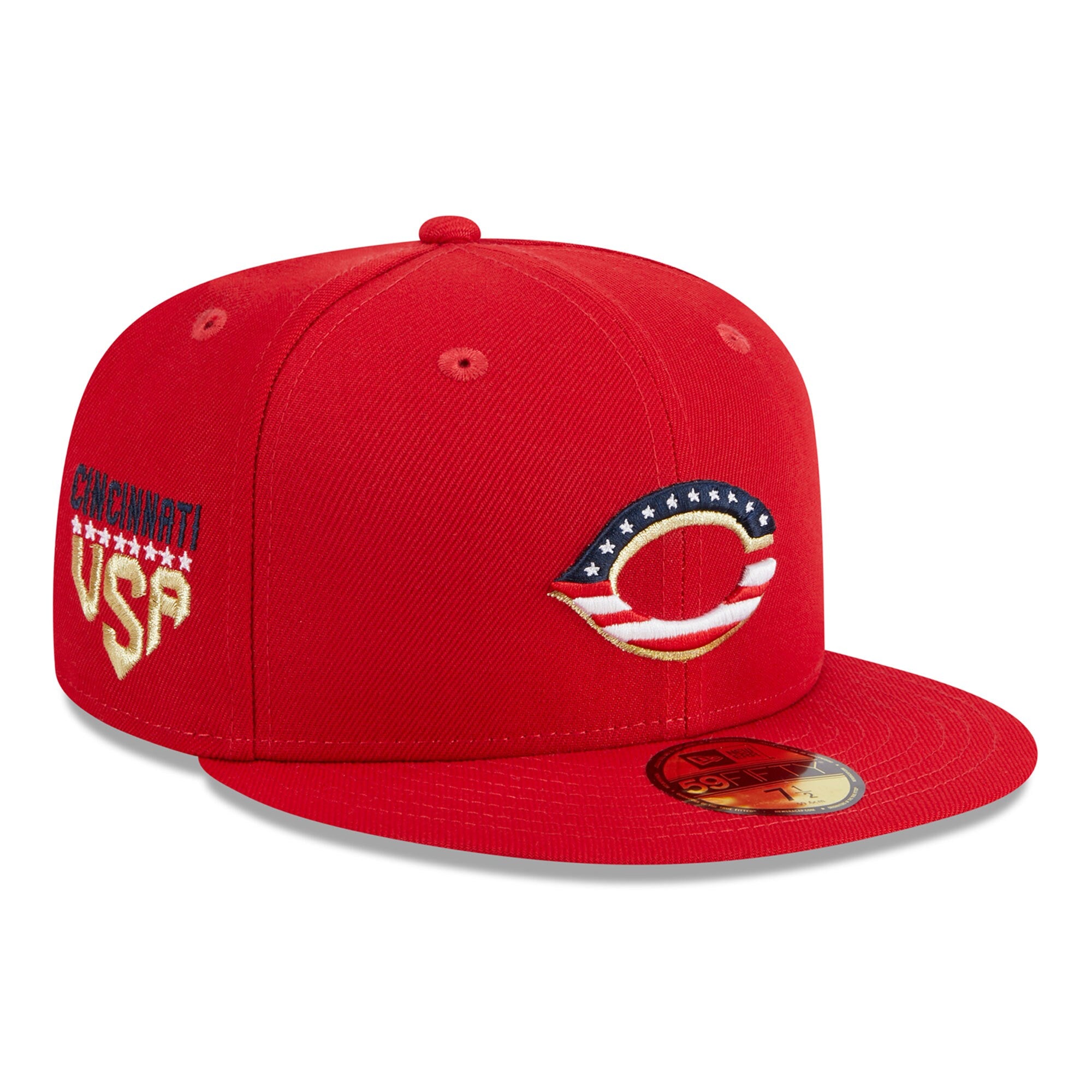 Cincinnati Reds New Era 2023 Fourth of July 59FIFTY Fitted Hat - Red