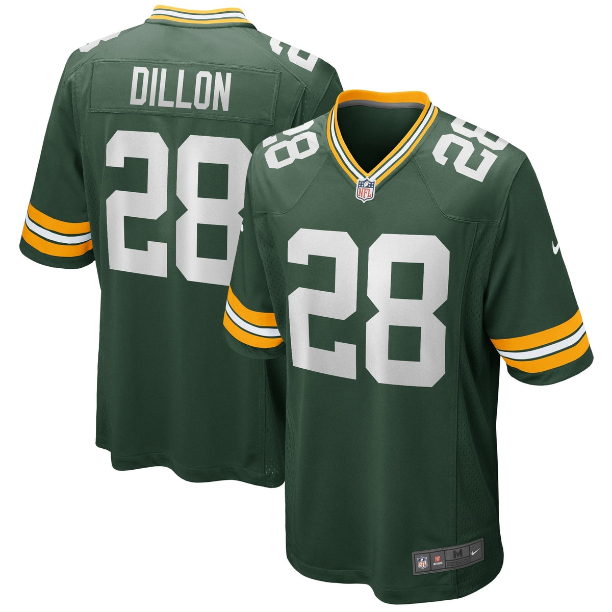 Men s Nike AJ Dillon Green Green Bay Packers Game Player Jersey