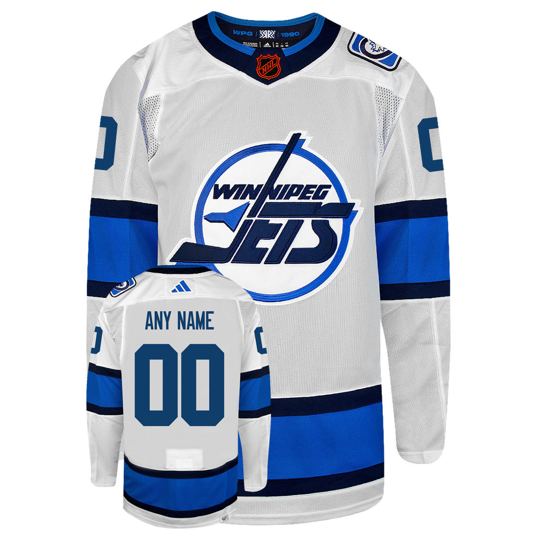 Customizable Winnipeg Jets Adidas 2022 Primegreen Reverse Retro Authentic NHL Hockey Jersey