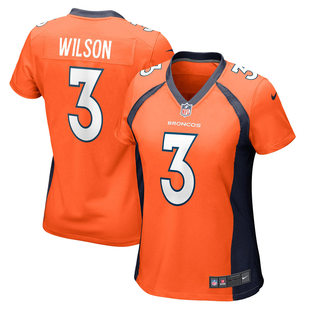 Women s Denver Broncos Russell Wilson Game Jersey Orange