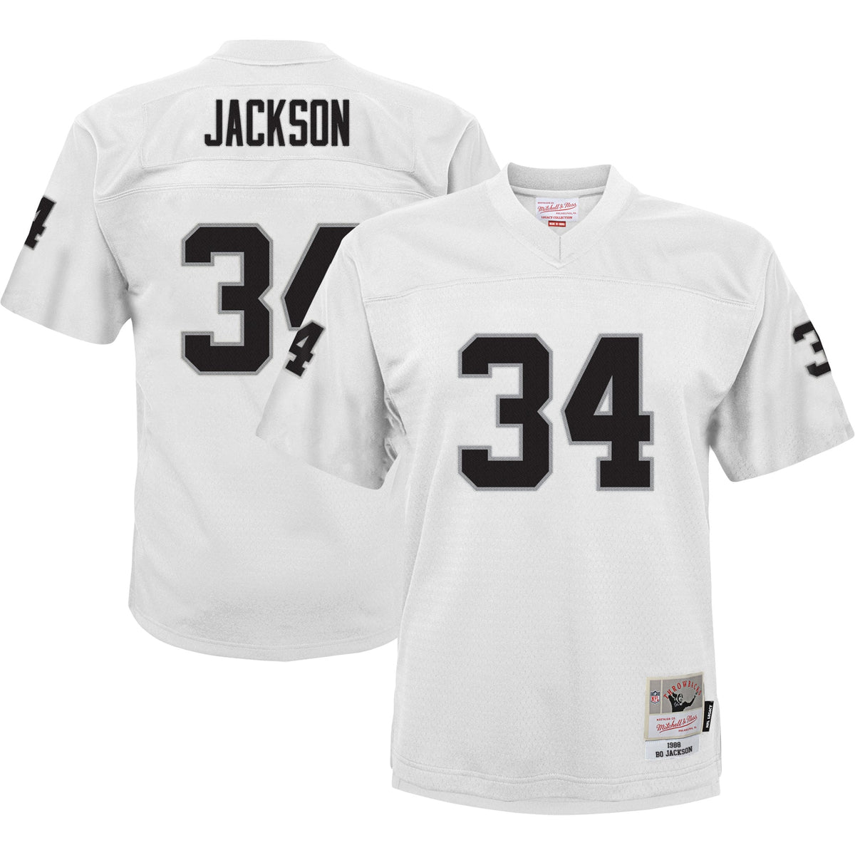 Bo Jackson Las Vegas Raiders Mitchell   Ness Youth 1988 Retired Player Legacy Jersey   White