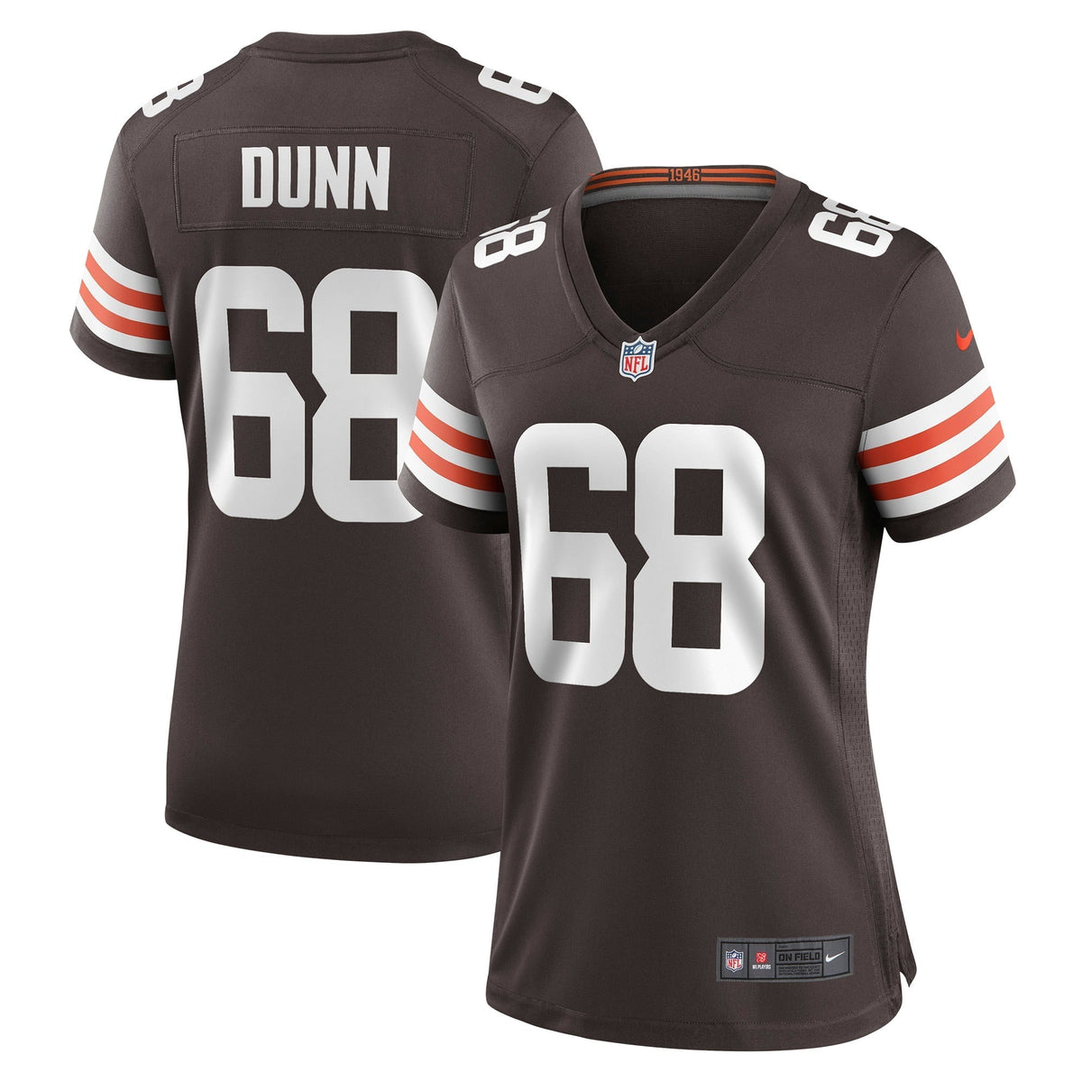 Women s Nike Michael Dunn Brown Cleveland Browns Game Jersey