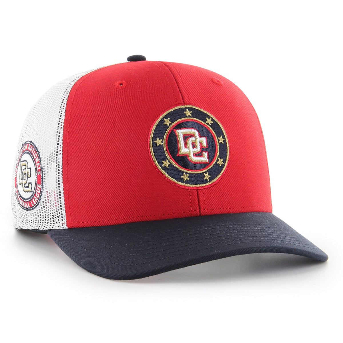 Washington Nationals '47 Sidenote Trucker Snapback Hat - Red/Navy