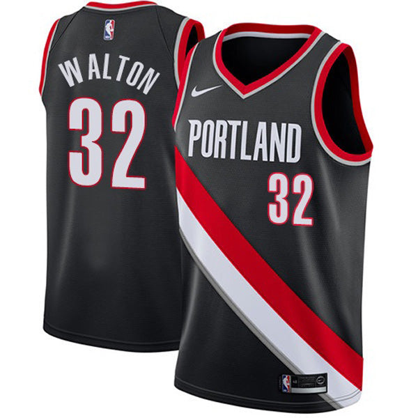 Men's Portland Trail Blazers Bill Walton Icon Edition Jersey - Black