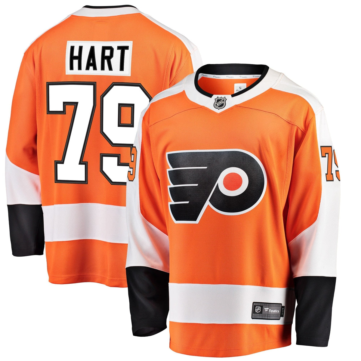 Men's Fanatics Branded Carter Hart Orange Philadelphia Flyers Home Premier Breakaway Player Jersey