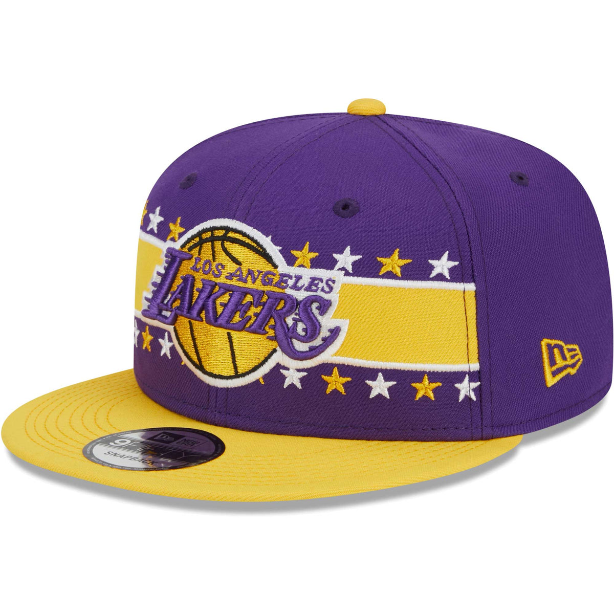Los Angeles Lakers New Era Banded Stars 9FIFTY Snapback Hat - Purple