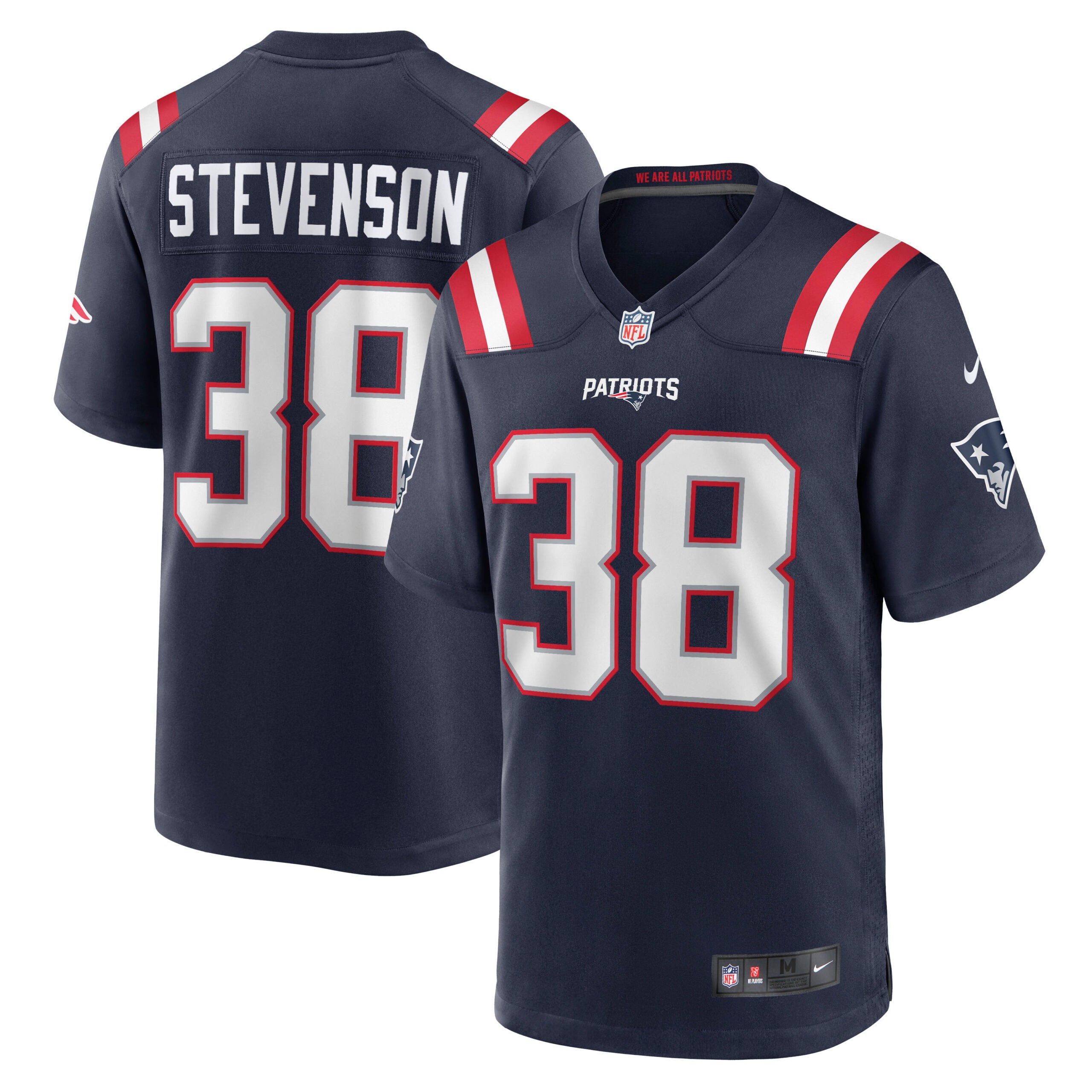 Rhamondre Stevenson New England Patriots Nike Game Jersey   Navy