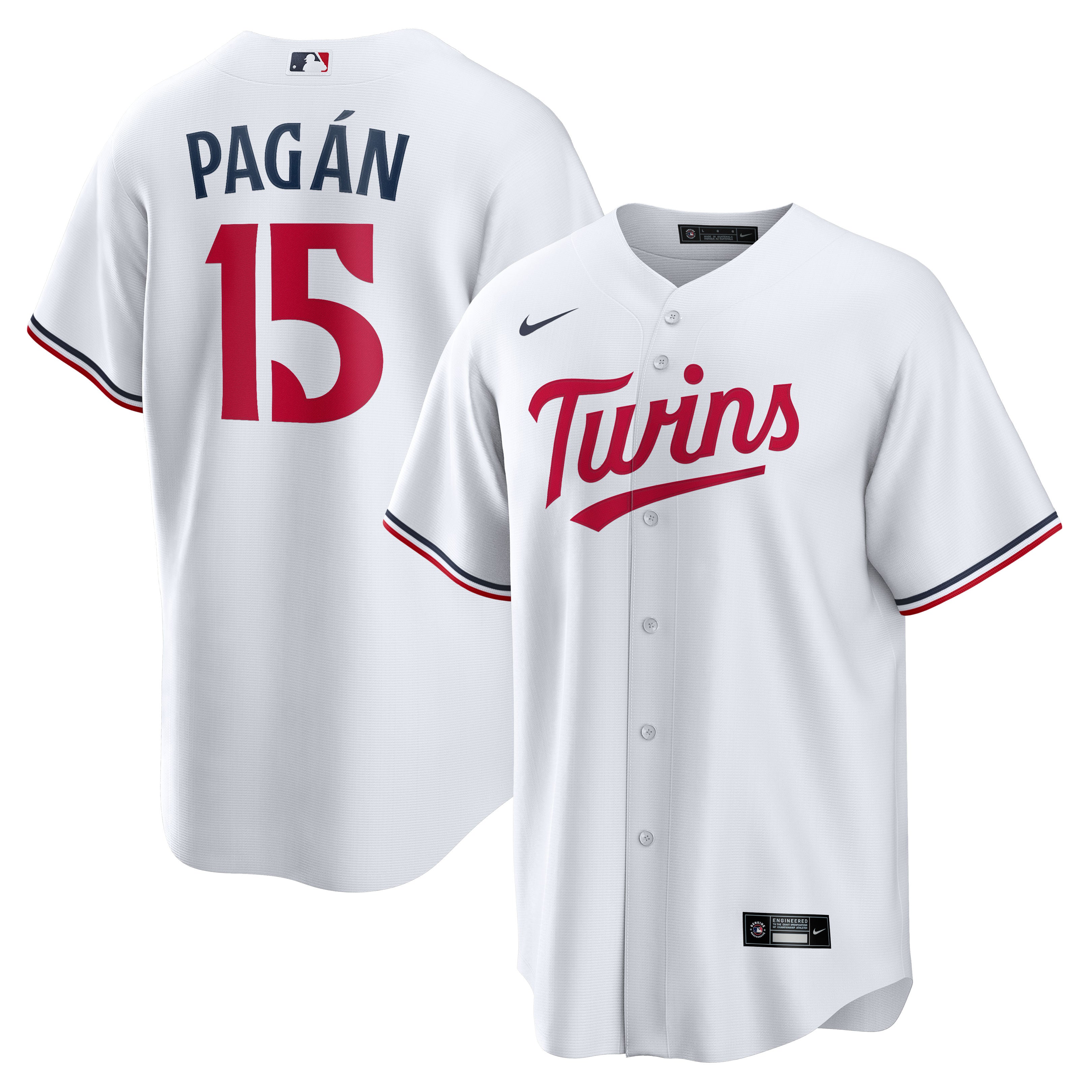 Emilio Pagan Minnesota Twins Nike Home Replica Player Jersey - White