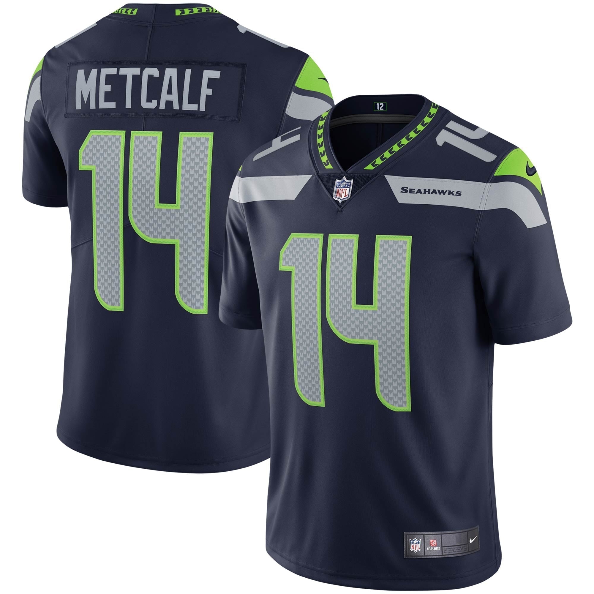 Men s Nike DK Metcalf College Navy Seattle Seahawks Vapor Limited Jersey
