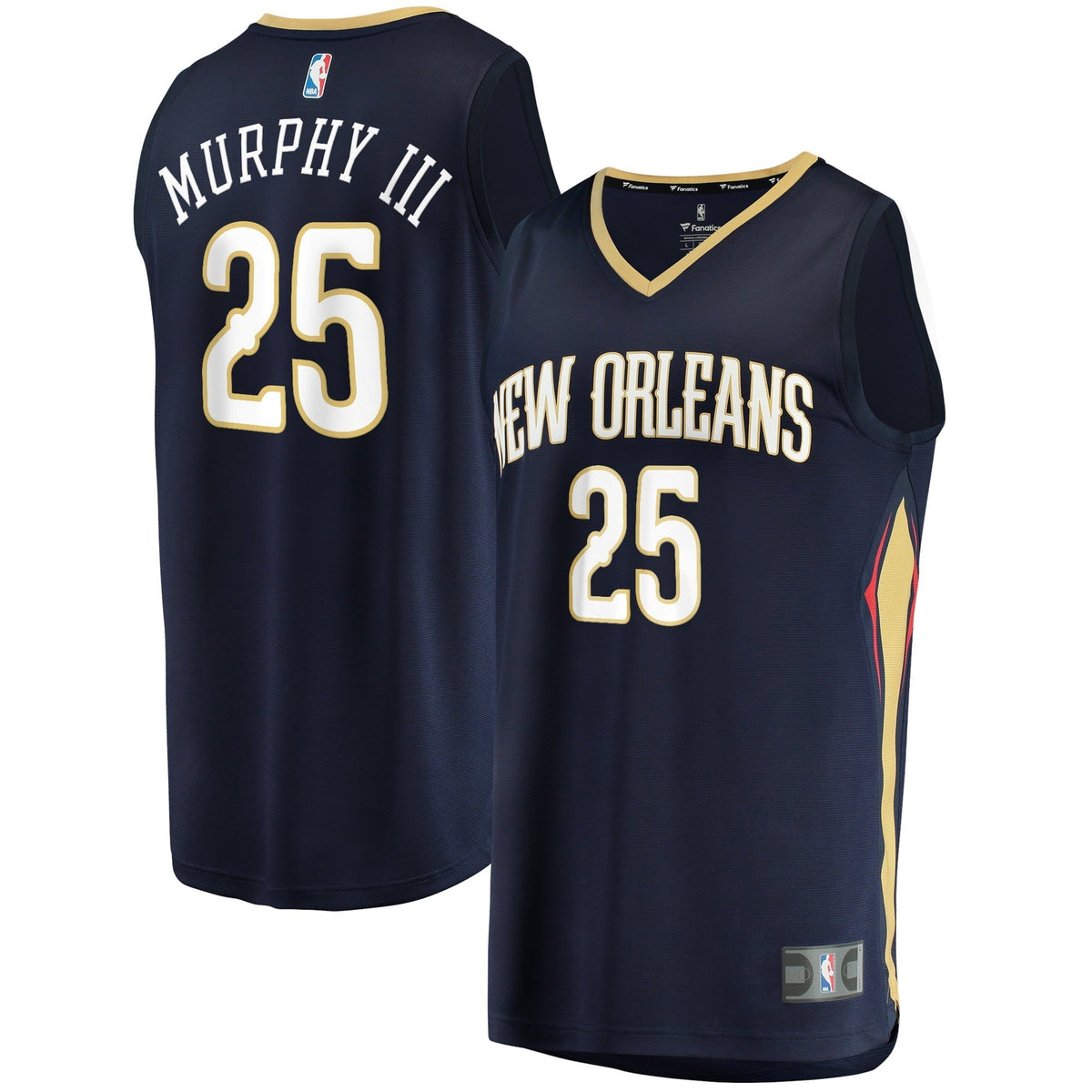 Men's Fanatics Branded Trey Murphy III Navy New Orleans Pelicans 2021/22 Fast Break Replica Jersey - Icon Edition