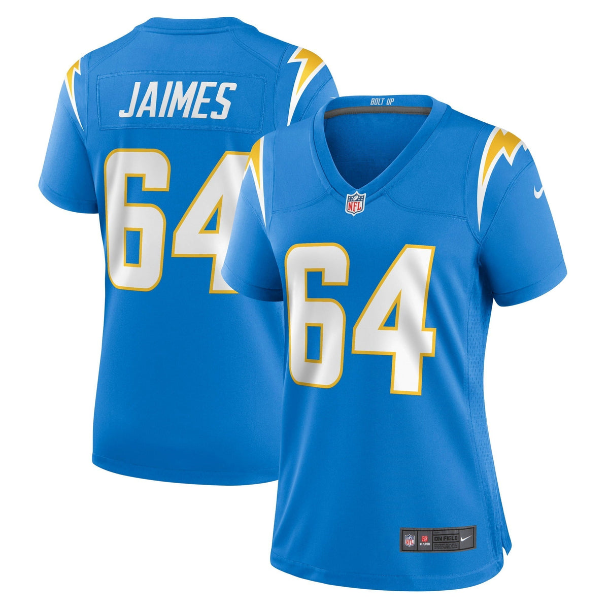 Women s Nike Brenden Jaimes Powder Blue Los Angeles Chargers Game Jersey