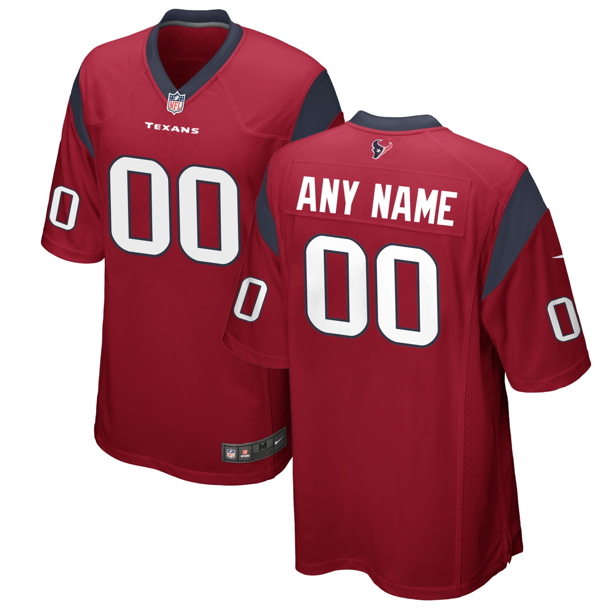 Houston Texans Nike Alternate Custom Game Jersey   Red