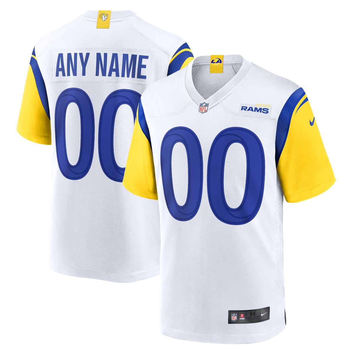 Los Angeles Rams Nike Alternate Custom Jersey   White