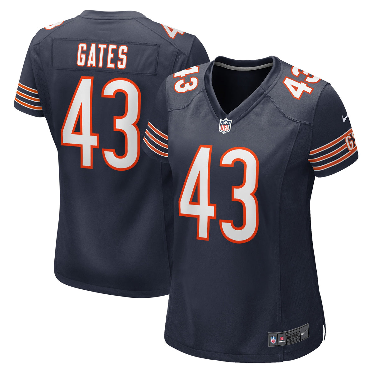 DeMarquis Gates Chicago Bears Nike Women s Game Player Jersey   Navy