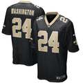 Men s Nike Dwayne Washington Black New Orleans Saints Game Player Jersey