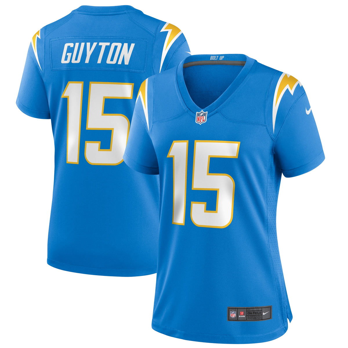 Jalen Guyton Los Angeles Chargers Nike Women s Player Game Jersey   Powder Blue