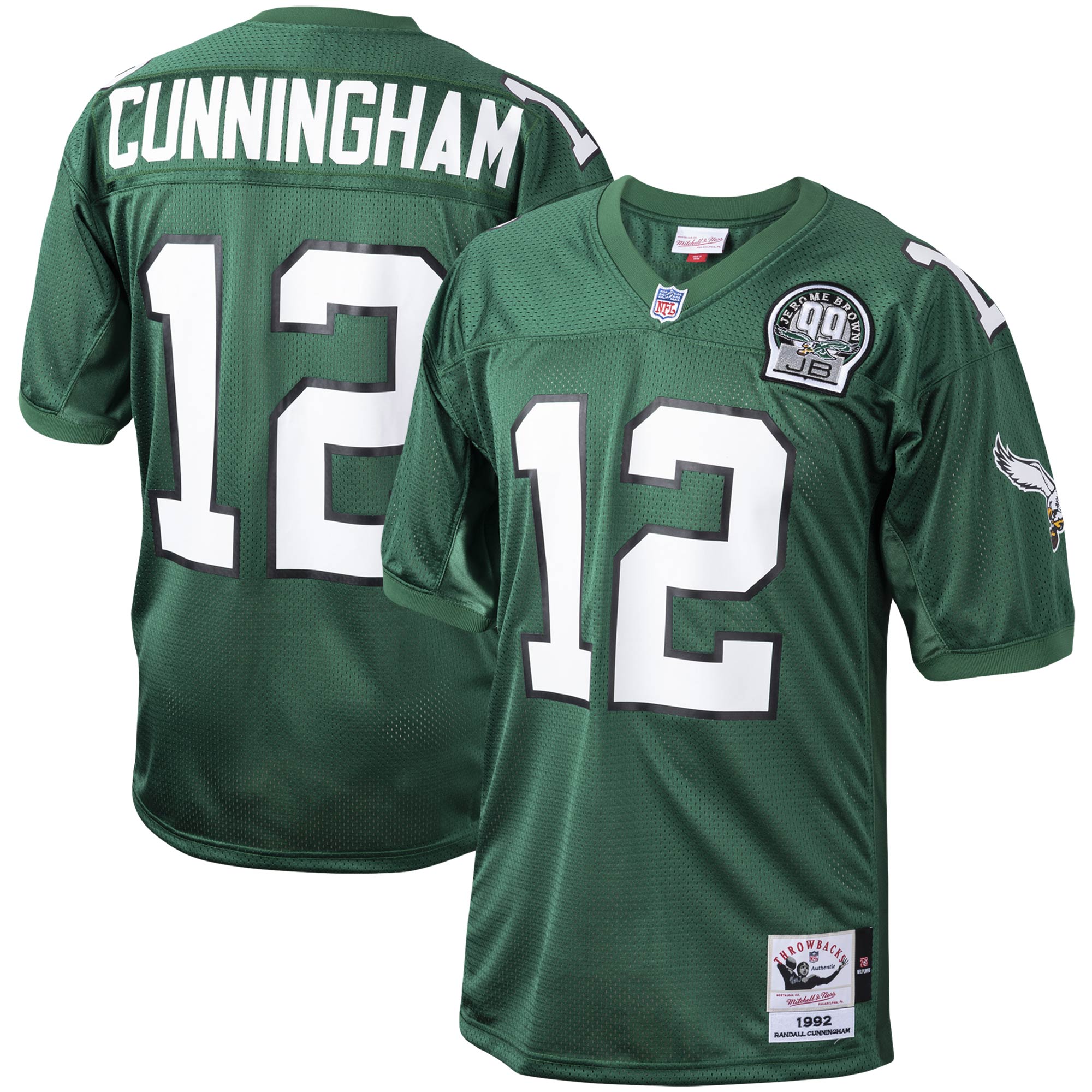 Randall Cunningham Philadelphia Eagles Mitchell   Ness 1992 Authentic Throwback Retired Player Jersey   Kelly Green