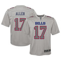 Josh Allen Buffalo Bills Nike Youth Atmosphere Game Jersey   Gray