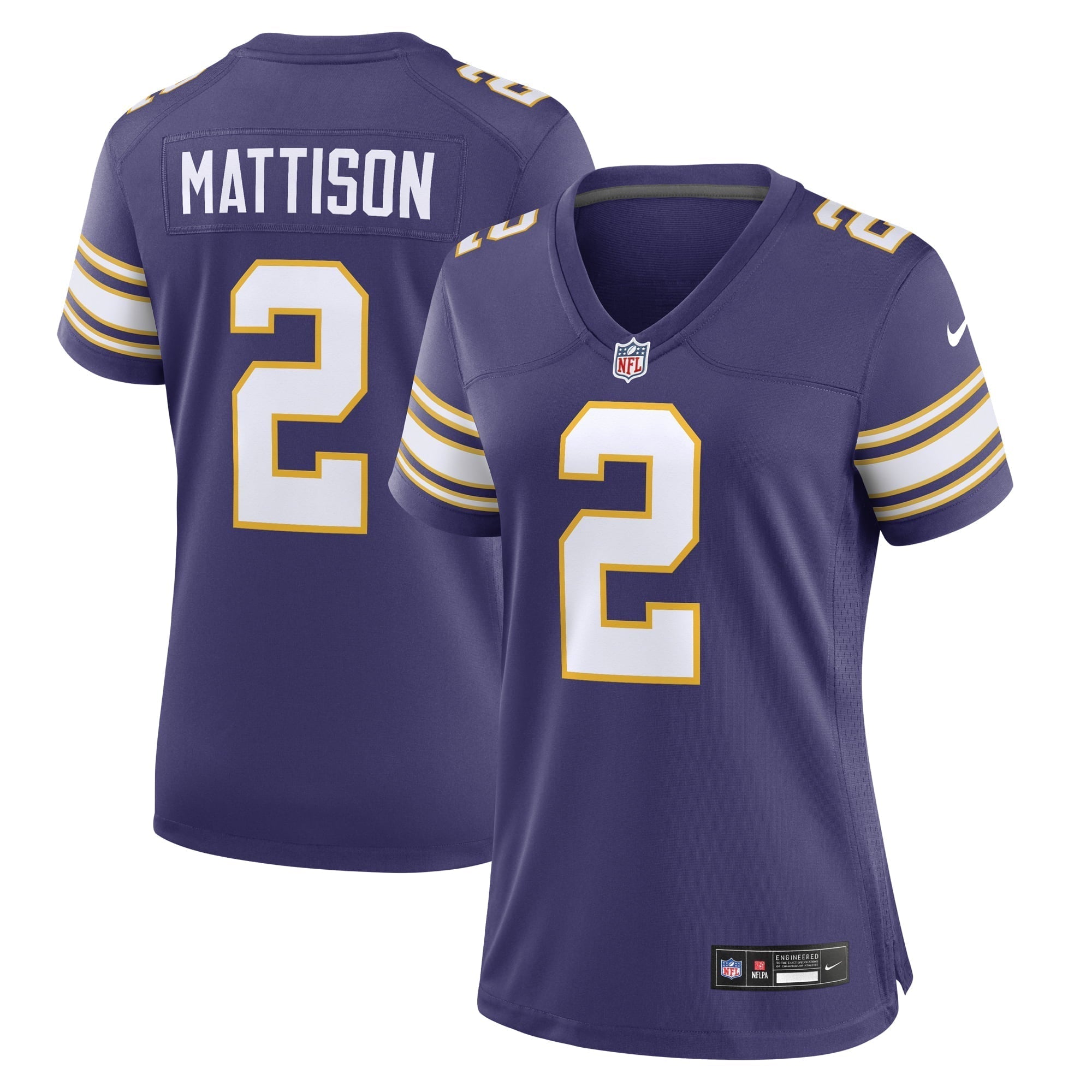 Women s Nike Alexander Mattison Purple Minnesota Vikings Classic Player Game Jersey