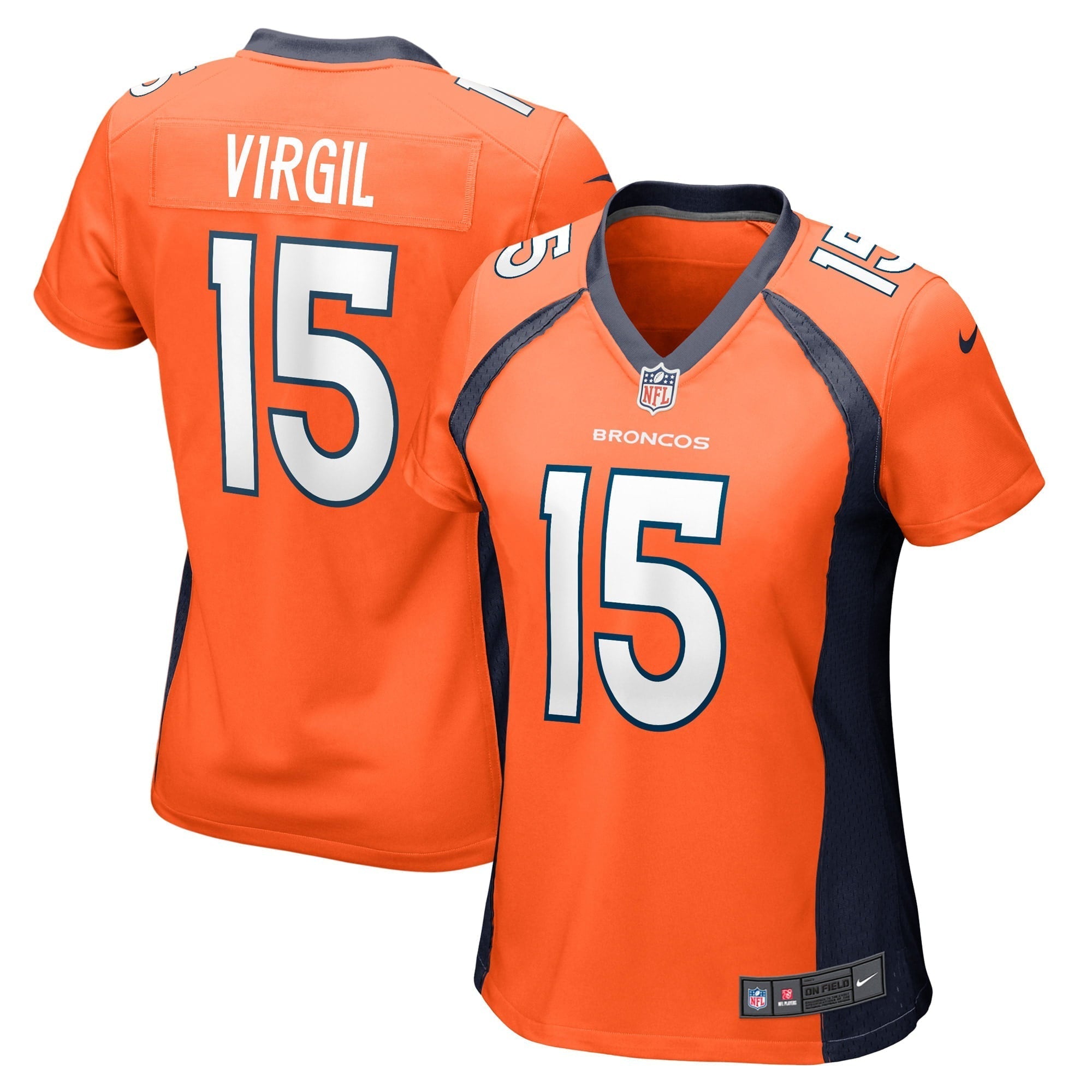 Women s Nike Jalen Virgil Orange Denver Broncos Game Player Jersey