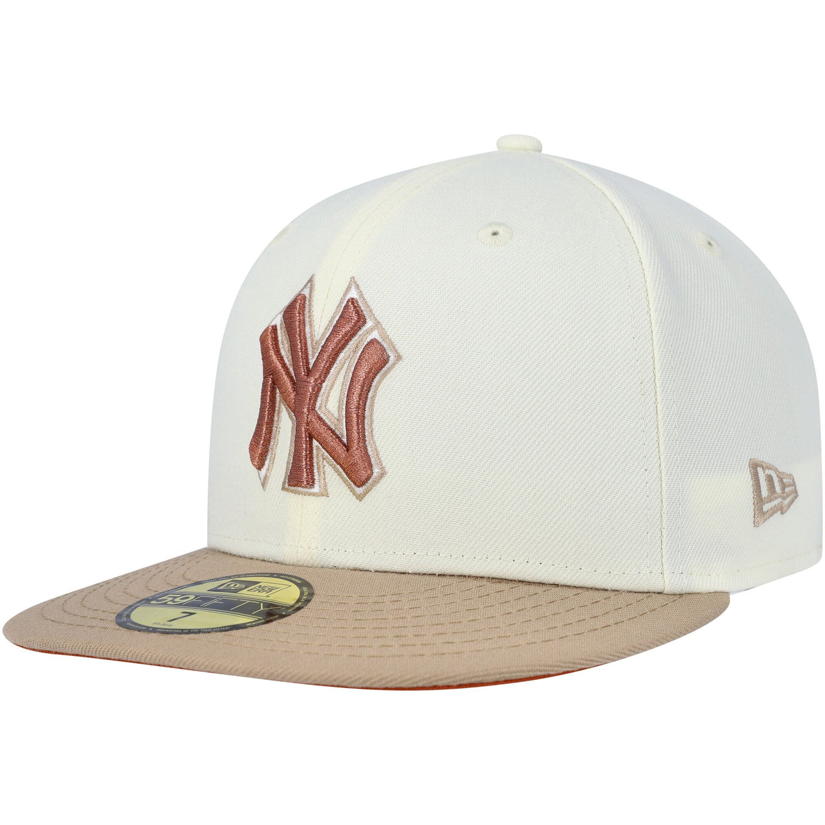 New York Yankees New Era Chrome Camel Rust Undervisor 59FIFTY Fitted Hat - Cream