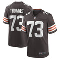 Men s Nike Joe Thomas Brown Cleveland Browns Retired Game Player Jersey