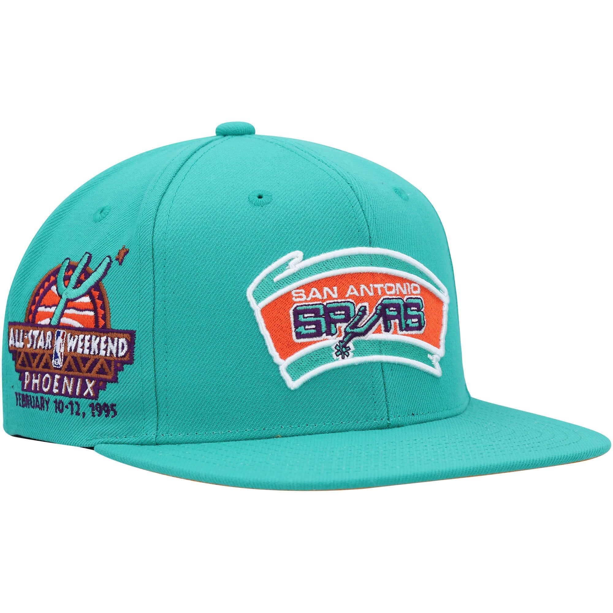 San Antonio Spurs Mitchell & Ness Hardwood Classics 1995 NBA All-Star Weekend Desert Snapback Hat - Turquoise