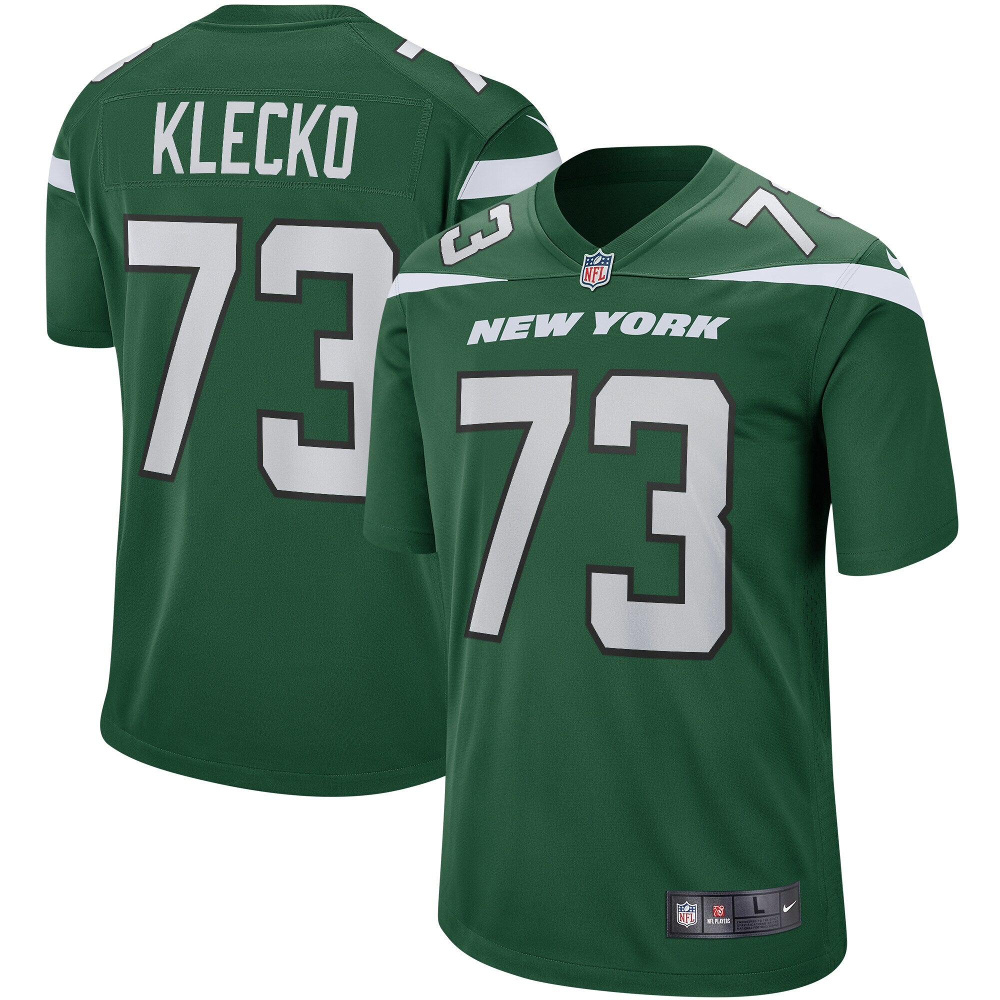 Joe Klecko New York Jets Nike Game Retired Player Jersey   Gotham Green