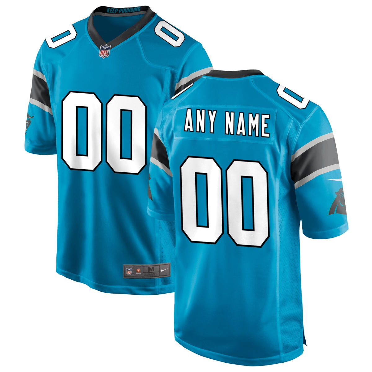 Carolina Panthers Nike Alternate Custom Game Jersey   Blue