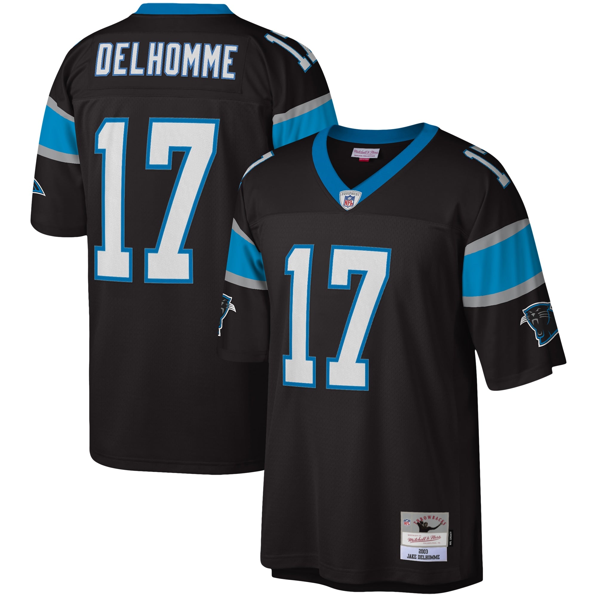 Jake Delhomme Carolina Panthers Mitchell   Ness Legacy Replica Jersey   Black
