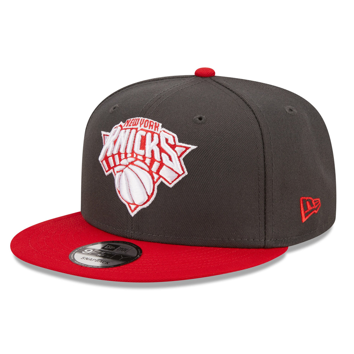 New York Knicks New Era Two-Tone Color Pack 9FIFTY Snapback Hat - Charcoal/Scarlet