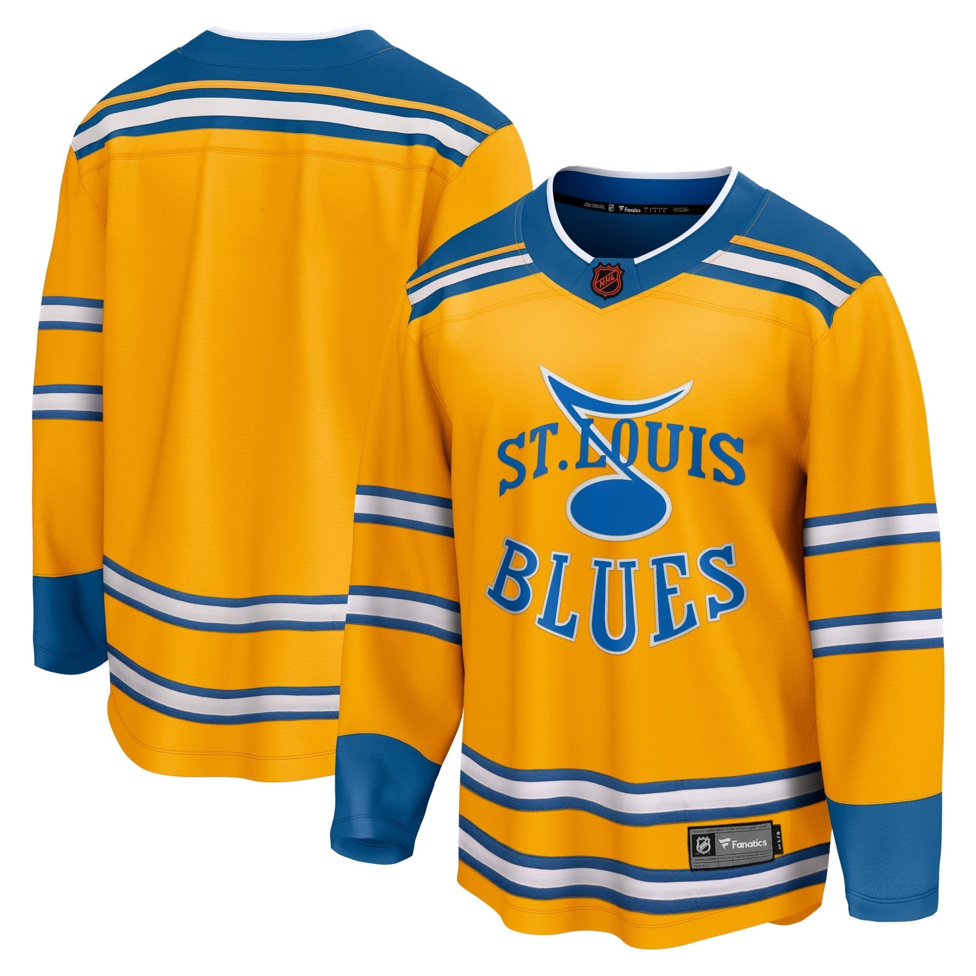 Men's Fanatics Branded Yellow St. Louis Blues Special Edition 2.0 Breakaway Blank Jersey