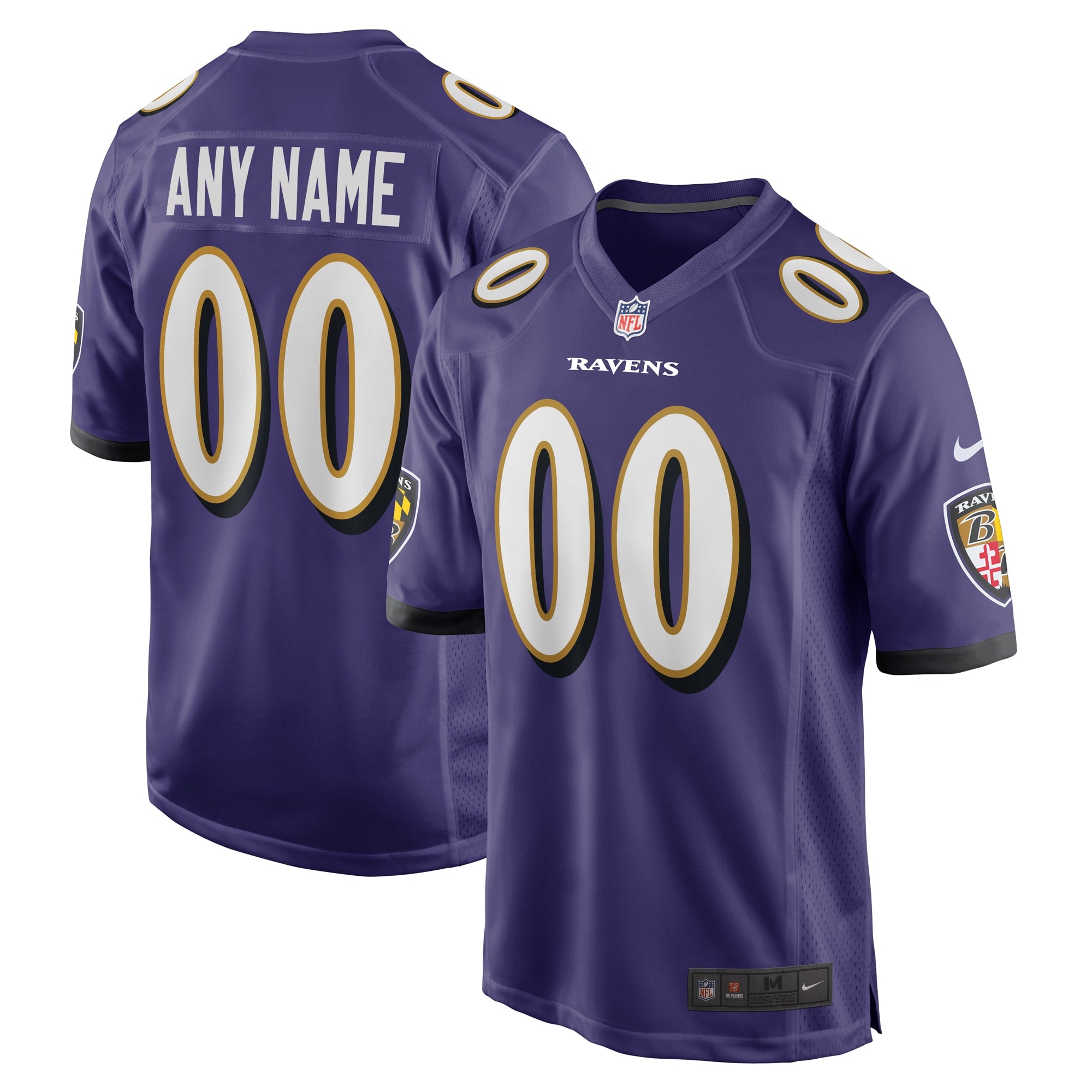Baltimore Ravens Nike Custom Game Jersey   Purple