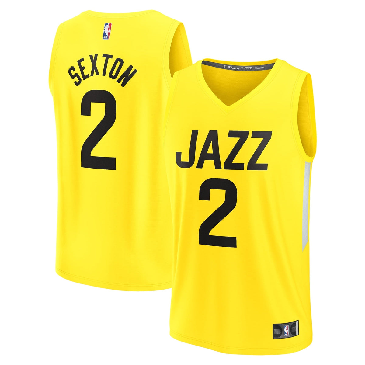 Youth Fanatics Branded Collin Sexton Yellow Utah Jazz Fast Break Player Jersey - Icon Edition