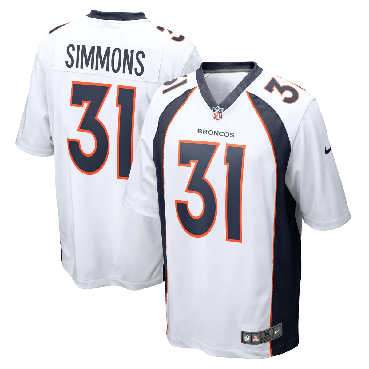 Justin Simmons Denver Broncos Nike Game Jersey   White