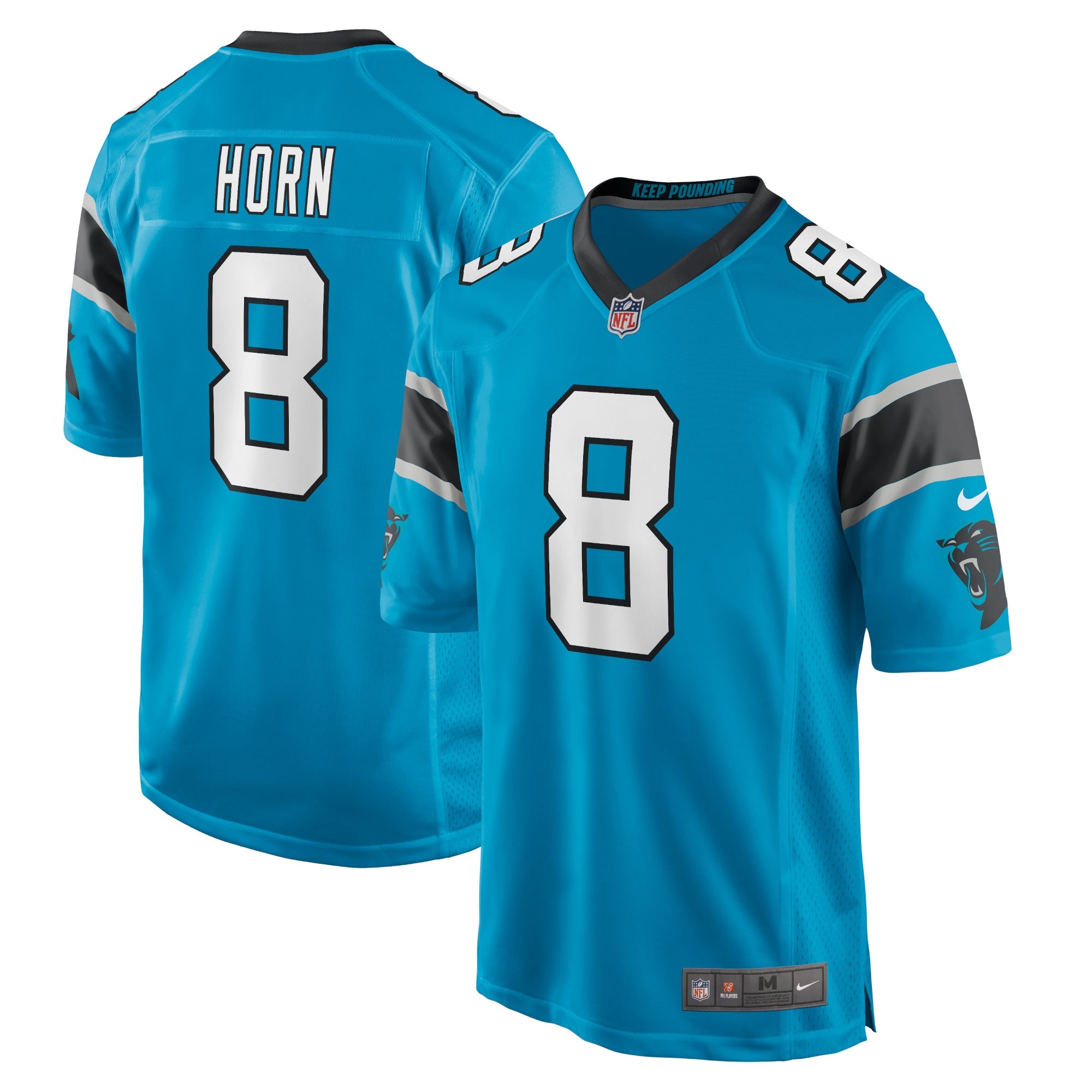 Jaycee Horn Carolina Panthers Nike Game Player Jersey   Blue