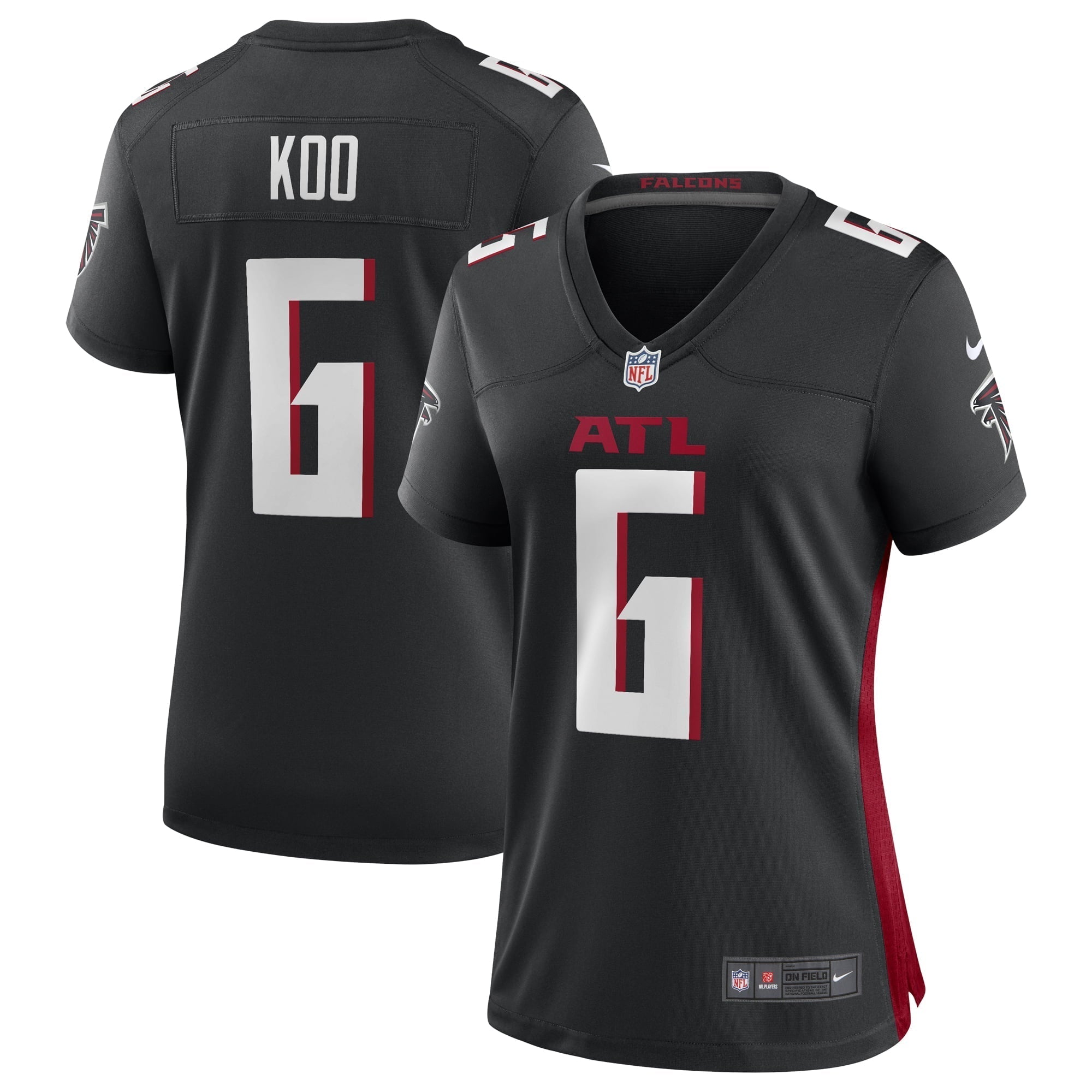 Women s Nike Younghoe Koo Black Atlanta Falcons Team Game Jersey