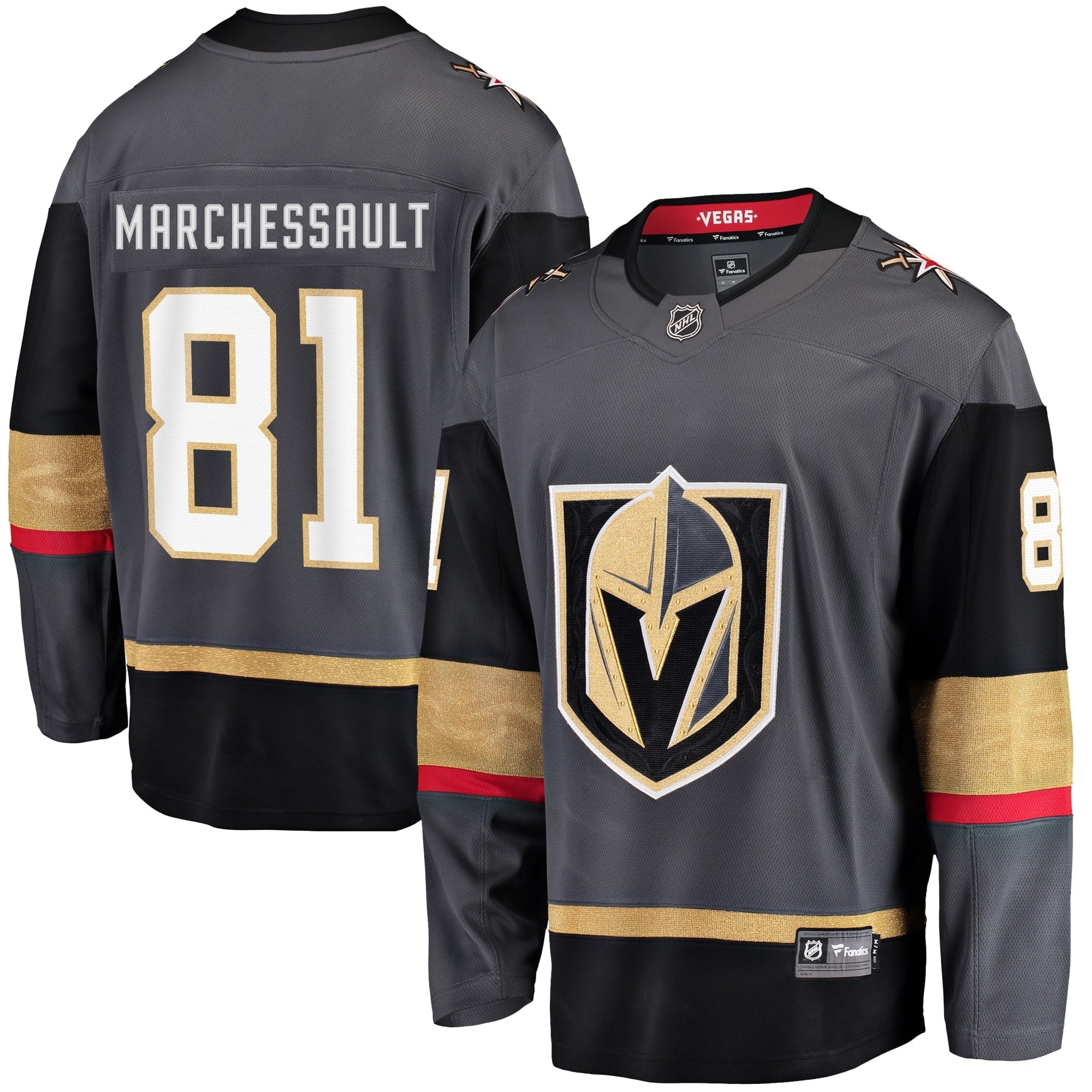 Men's Fanatics Branded Jonathan Marchessault Vegas Golden Knights Gray Alternate Breakaway Player Jersey