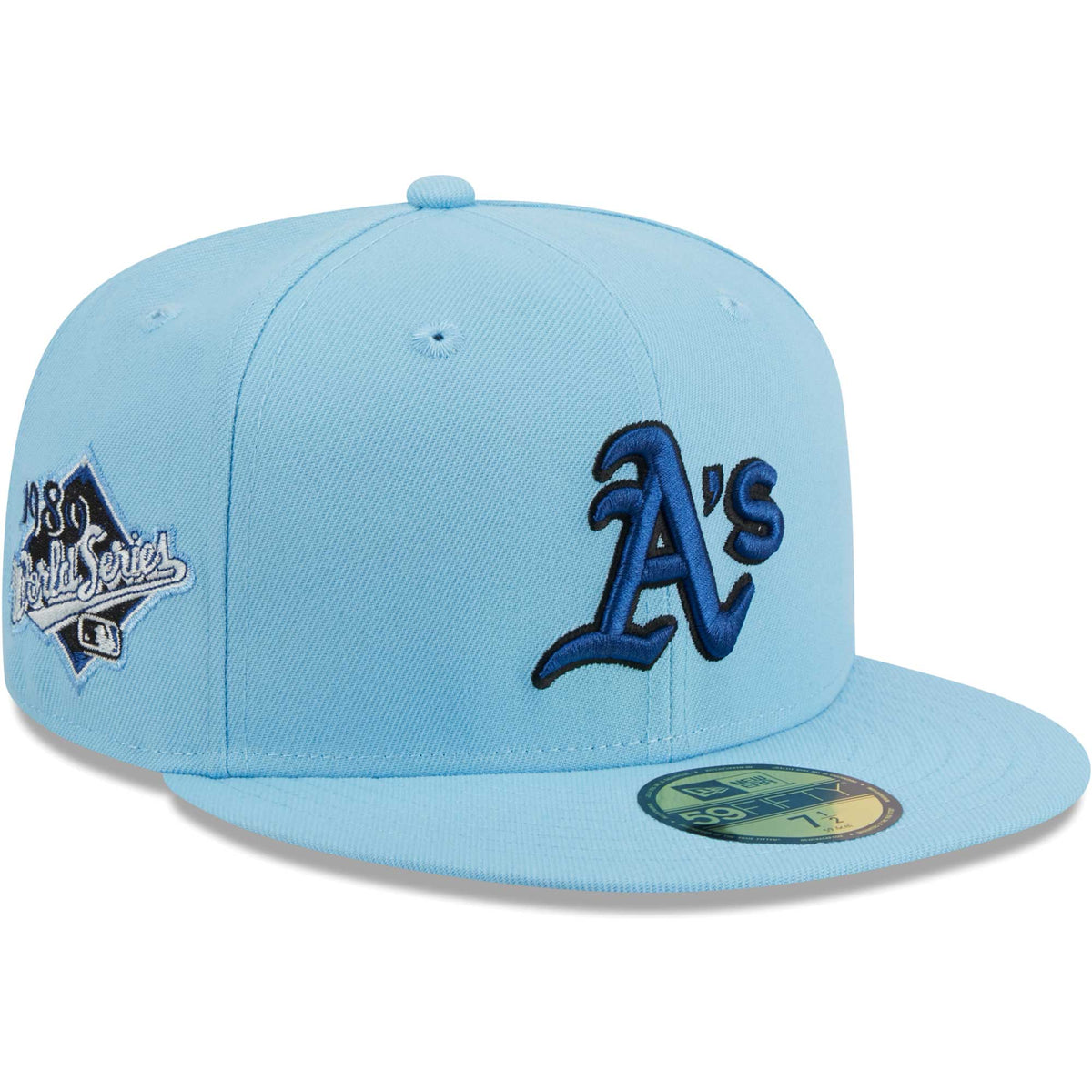 Oakland Athletics New Era 59FIFTY Fitted Hat - Light Blue