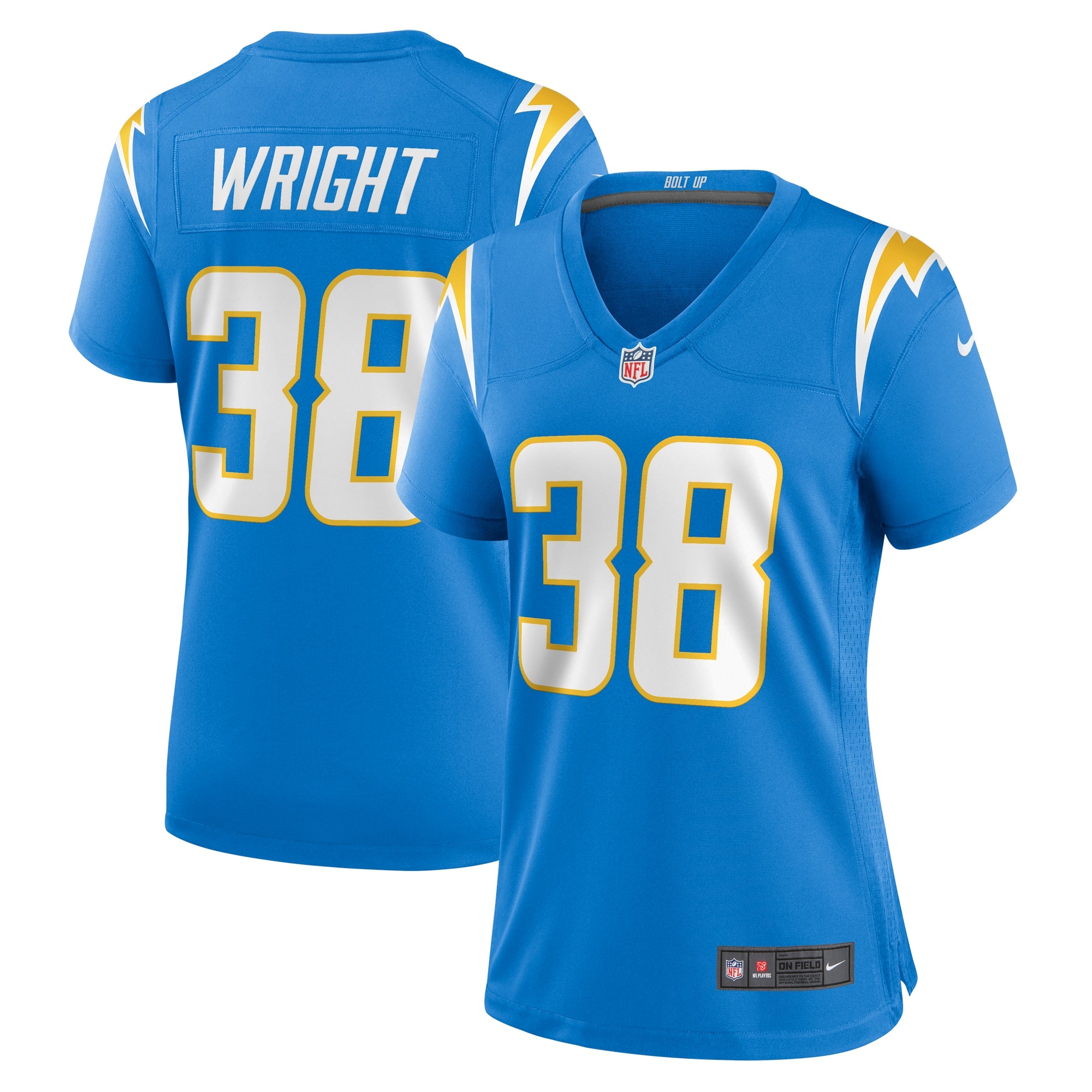 Milton Wright Los Angeles Chargers Nike Women s  Game Jersey   Powder Blue