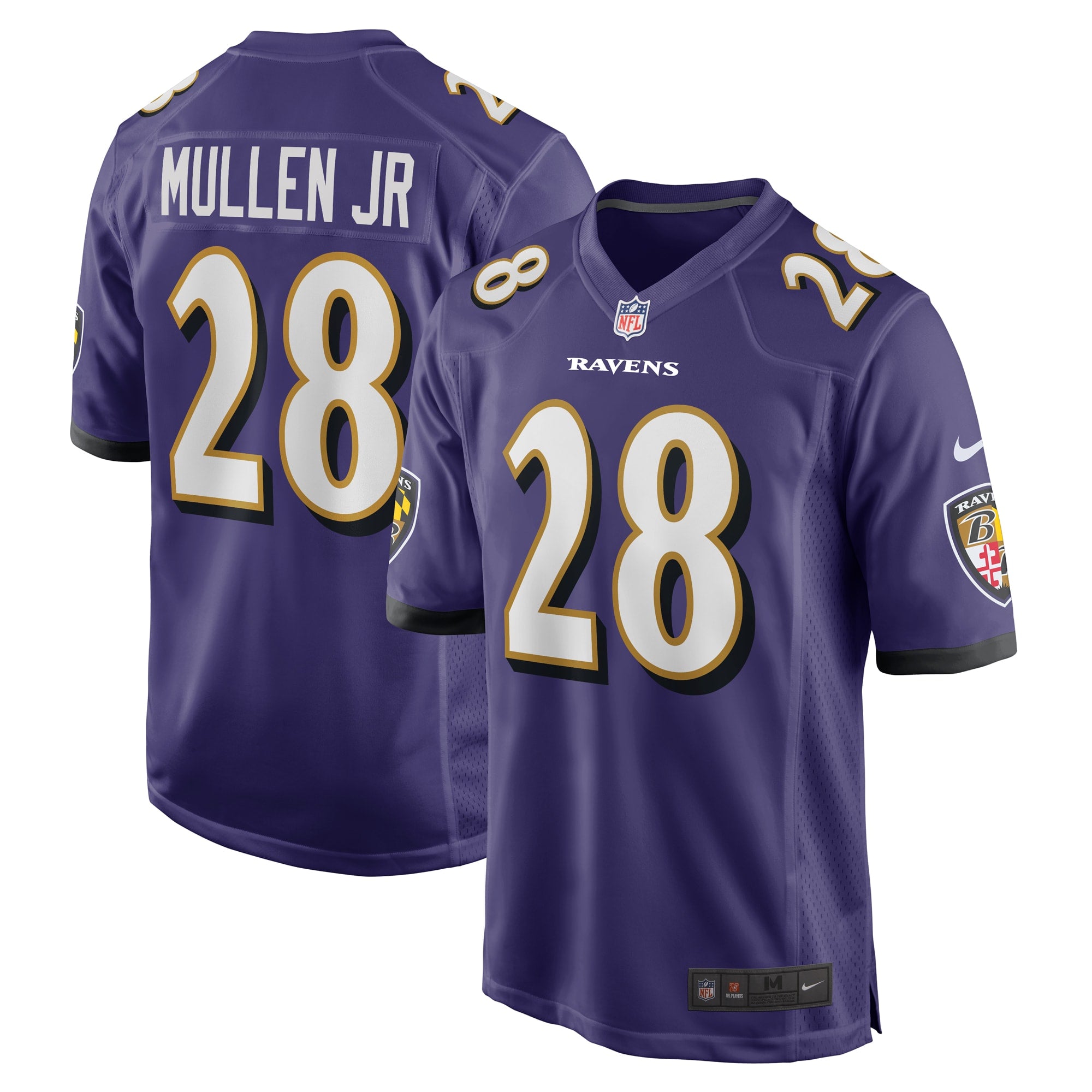 Trayvon Mullen Jr. Baltimore Ravens Nike Team Game Jersey    Purple